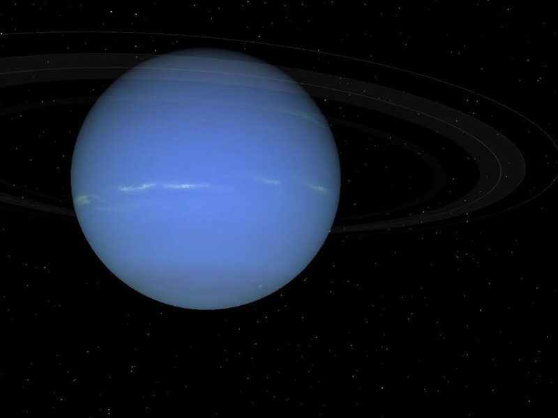 Neptune Planet — Blue, Serene, Night