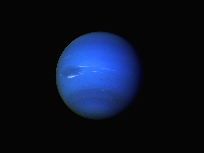 Neptune Planet — Blue, Serene, Photograph, Space, Black