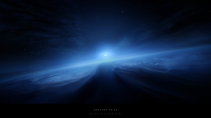 Neptune Planet Surface — Blue