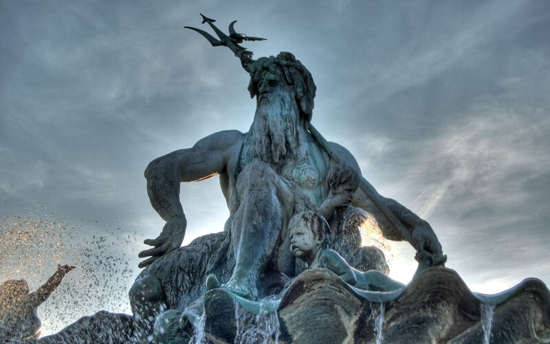 Neptune Statue Fountain