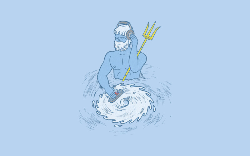 Neptune with headphones