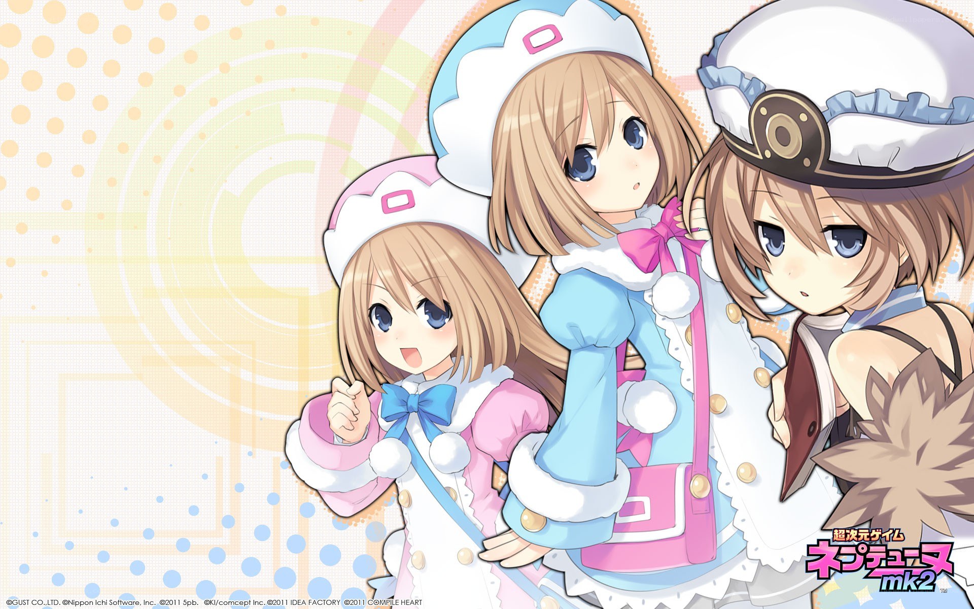 Nepu Nemu characters in winter outfits