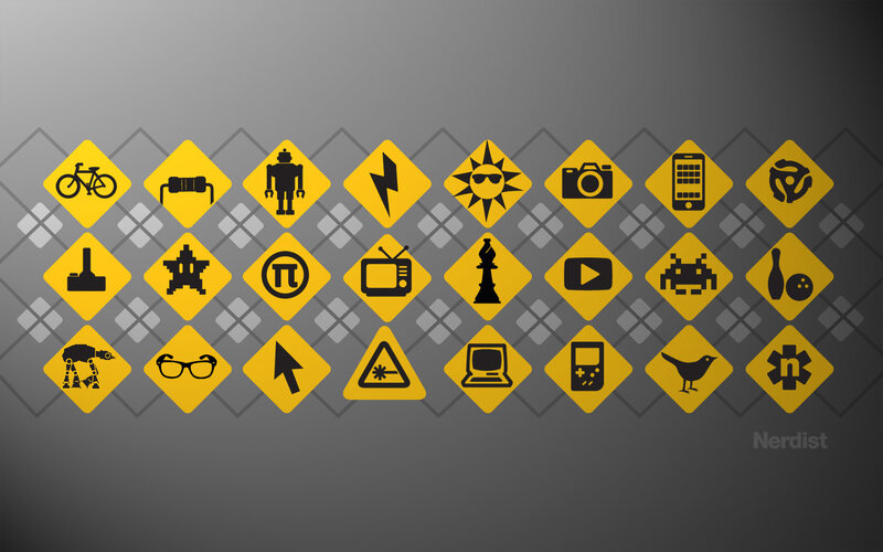 Nerd culture icons collection
