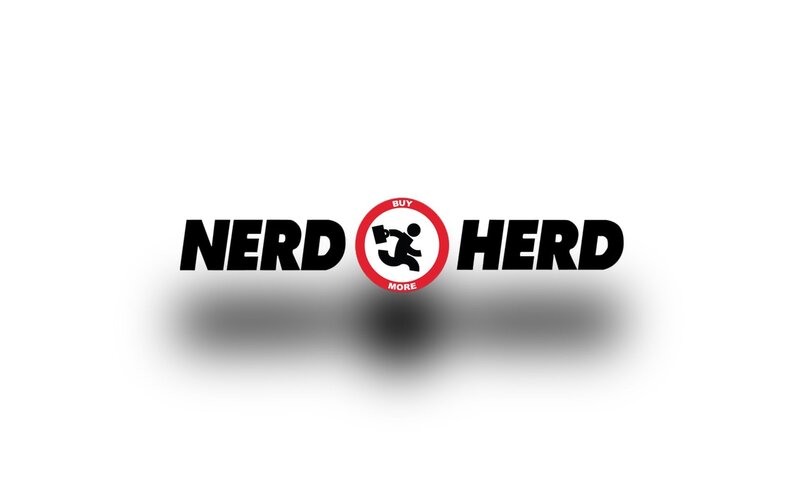 Nerd Herd Logo — Black, Neutral, Vector Art, Text