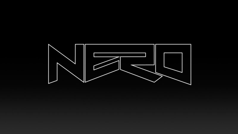 NERO logo on black background