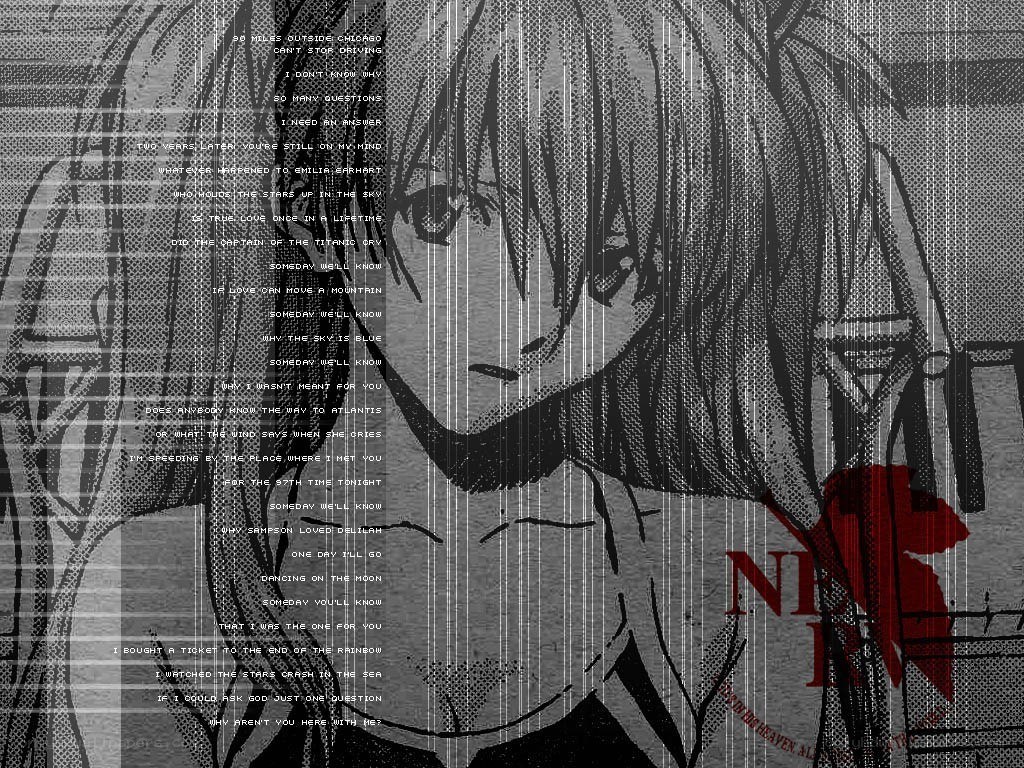 Neru anime character with lyrics