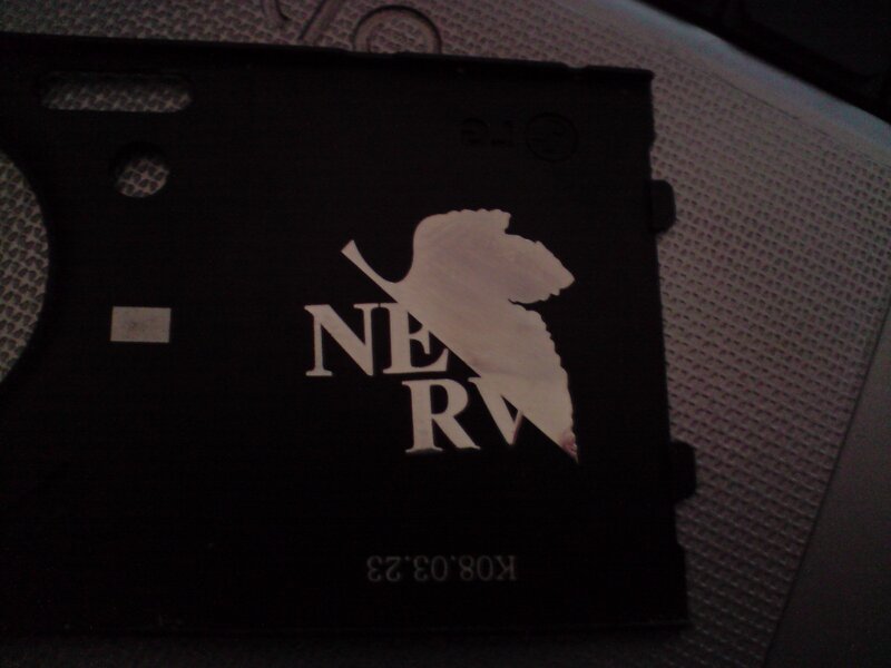 NERV logo on device cover