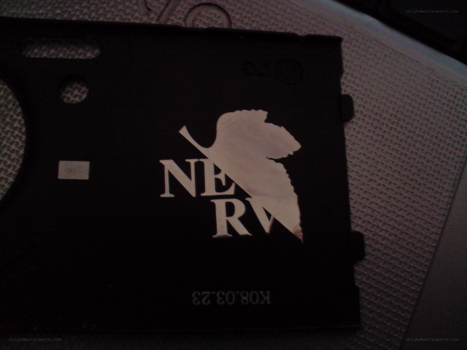 NERV logo on device cover