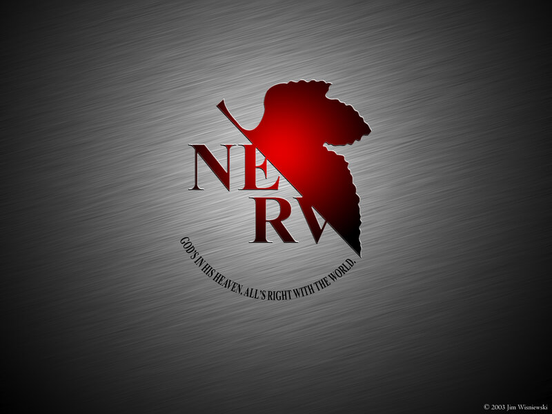 NERV logo with quote