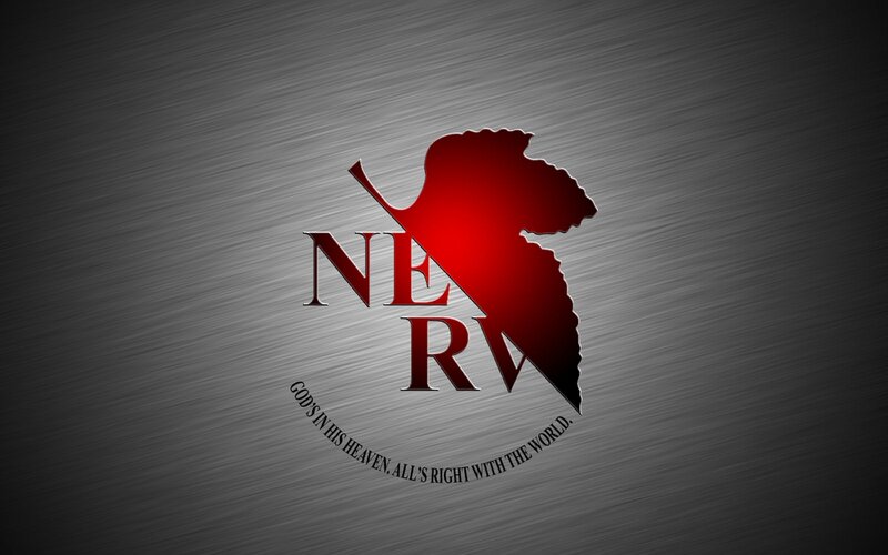 NERV Logo with Red Leaf