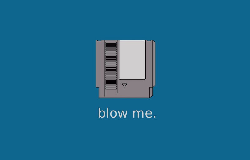 NES Game Cartridge — Blue