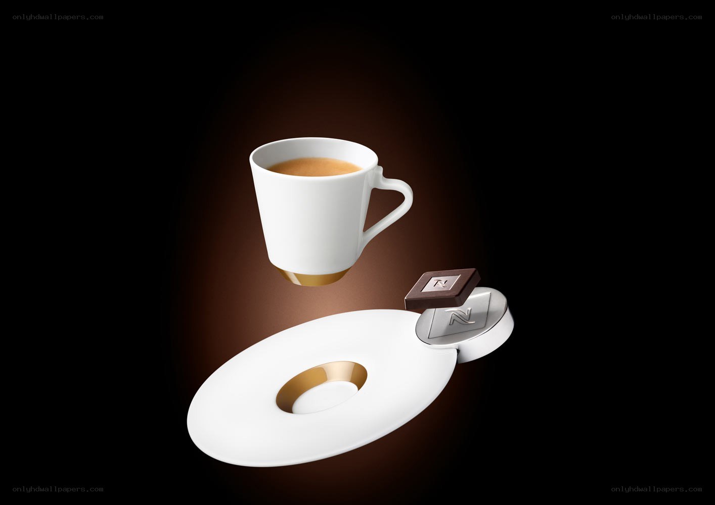 Nespresso coffee cup and pod