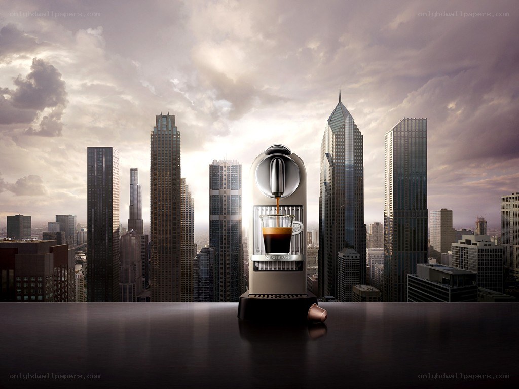 Nespresso coffee machine in city