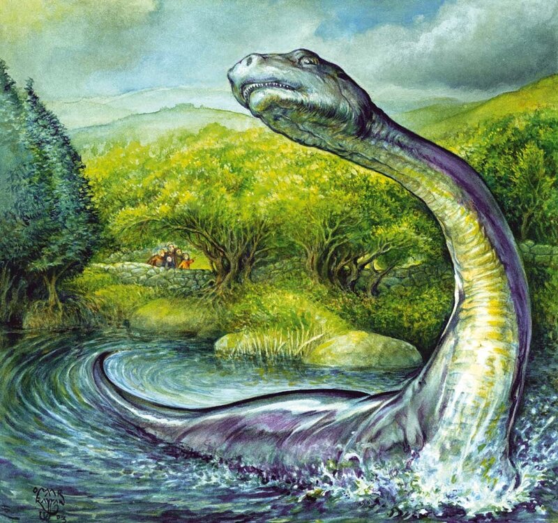 Nessie in Lake — Green