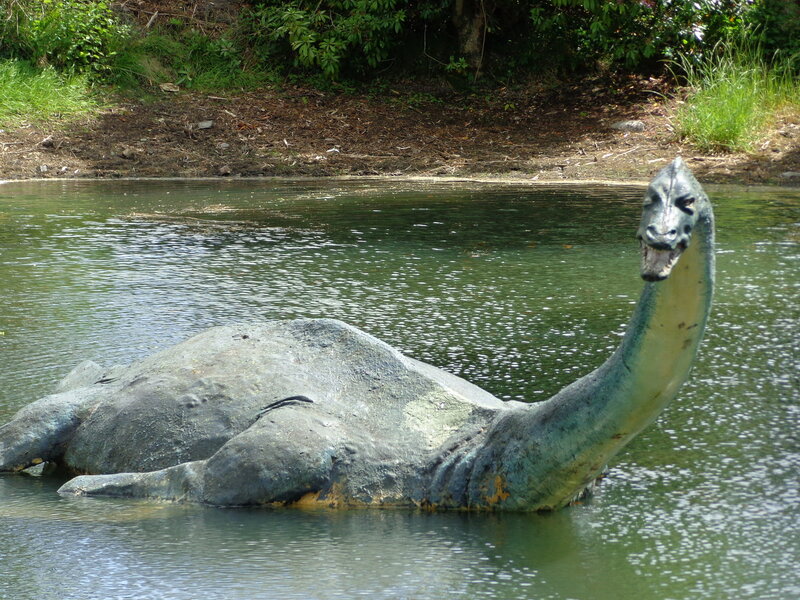 Nessie Statue in Lake — Green