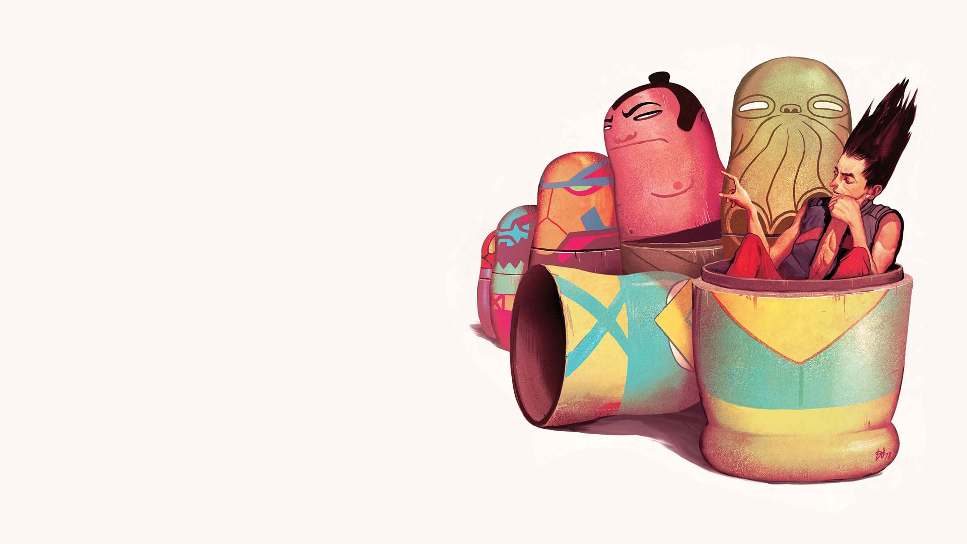 nested character illustration