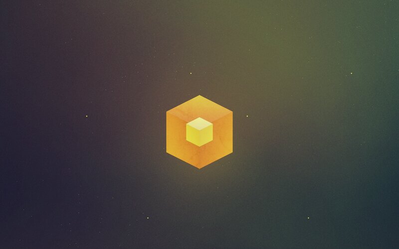 Nested Cubes in Space — Yellow