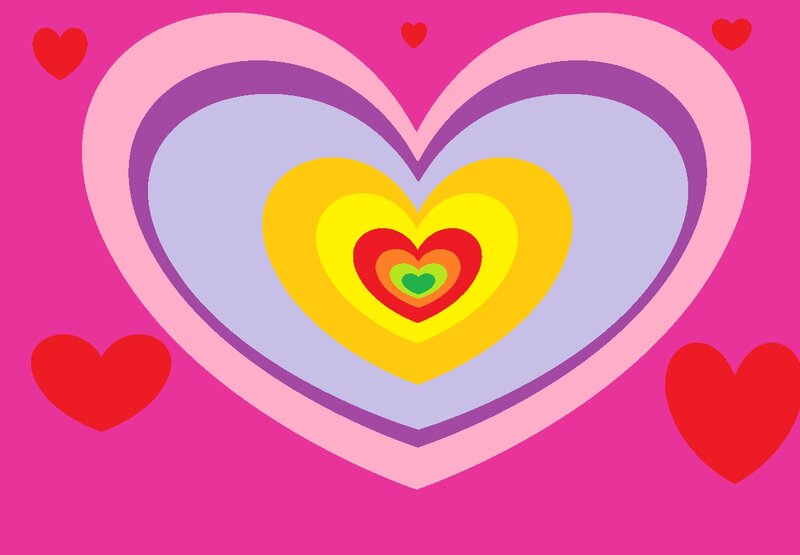 Nested Heart Shapes — Pink, Playful