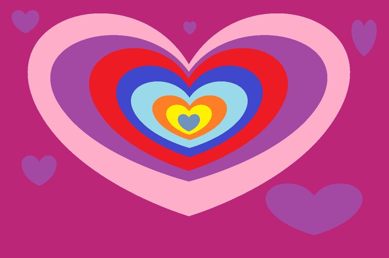 Nested Heart Shapes — Pink