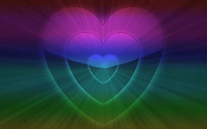 Nested Heart Shapes — Purple
