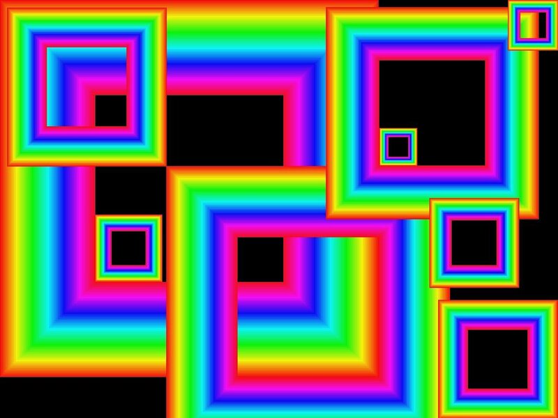 Nested Rainbow Squares