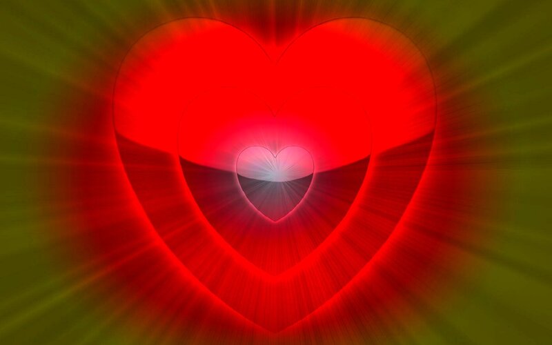 Nested Red Hearts — Dramatic