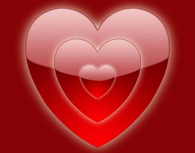 nested red hearts