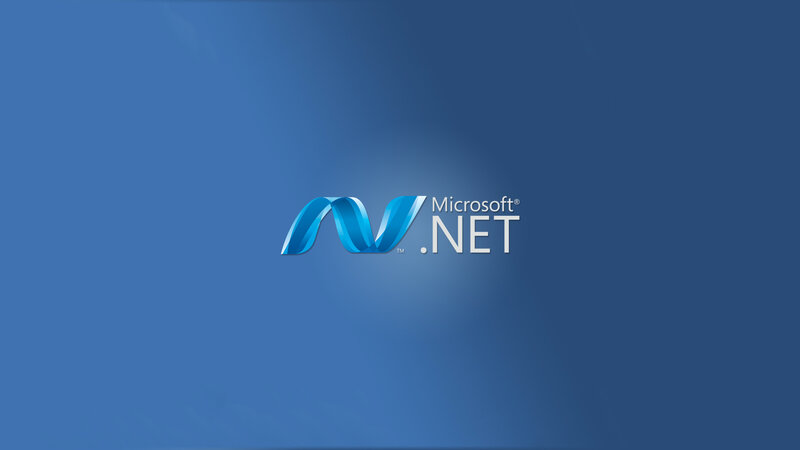 .NET logo on blue background