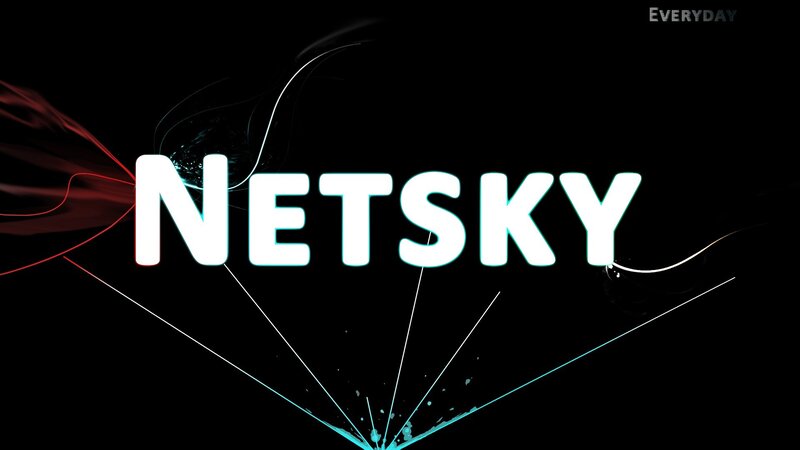 Netsky logo with light effects