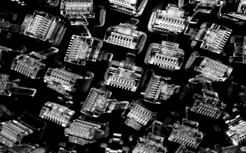 Network Cable Connectors — Black