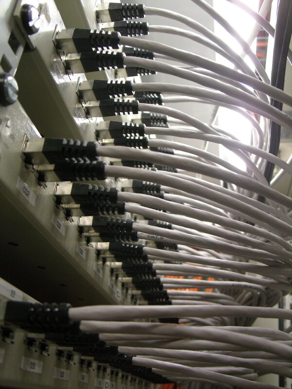 Network Cables in Patch Panel