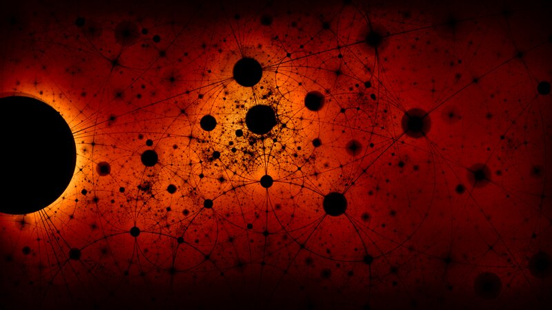 Network of Celestial Bodies — Red