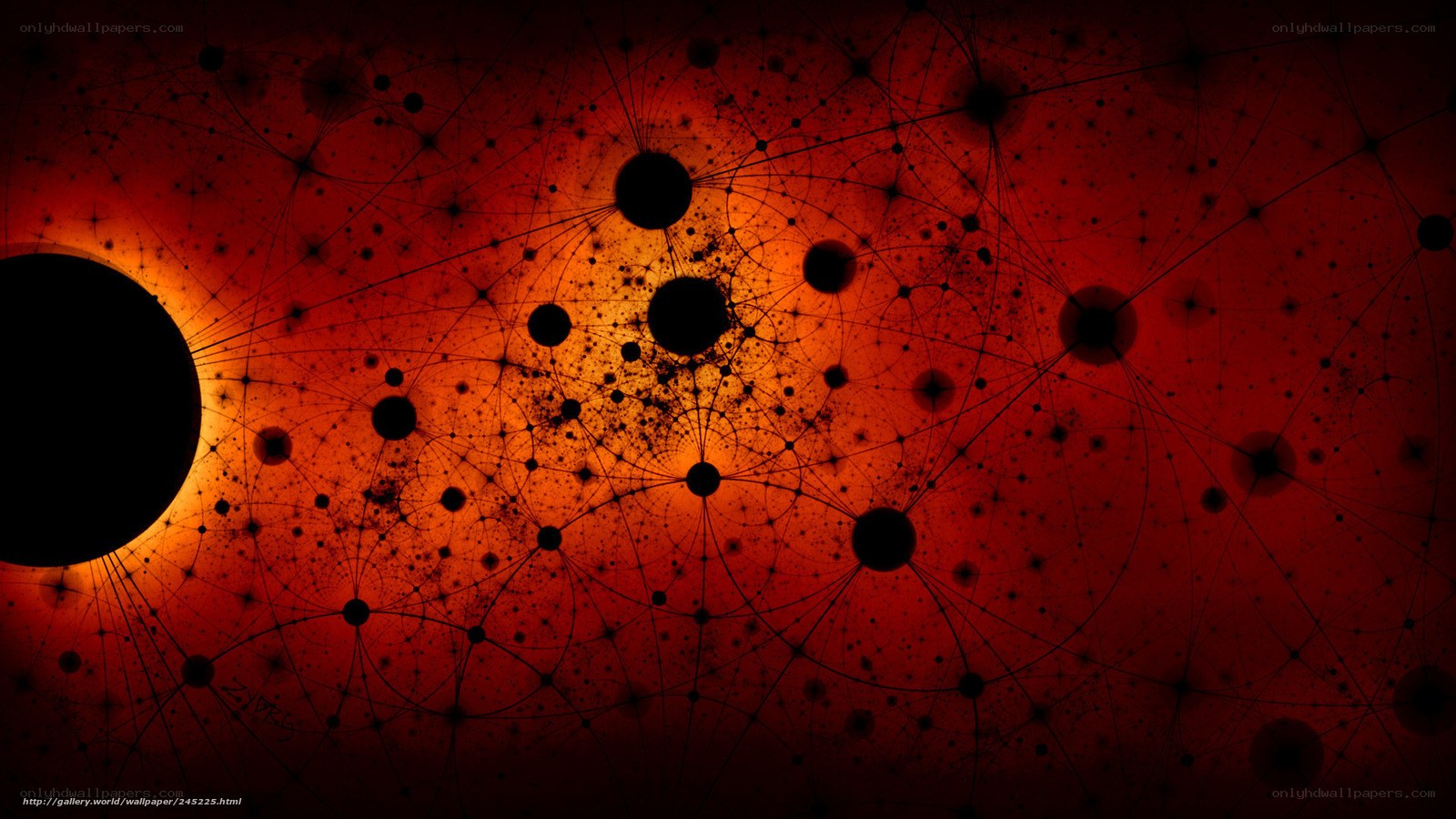 network of celestial bodies