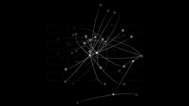 Network of Connected Nodes — Black, Minimalist
