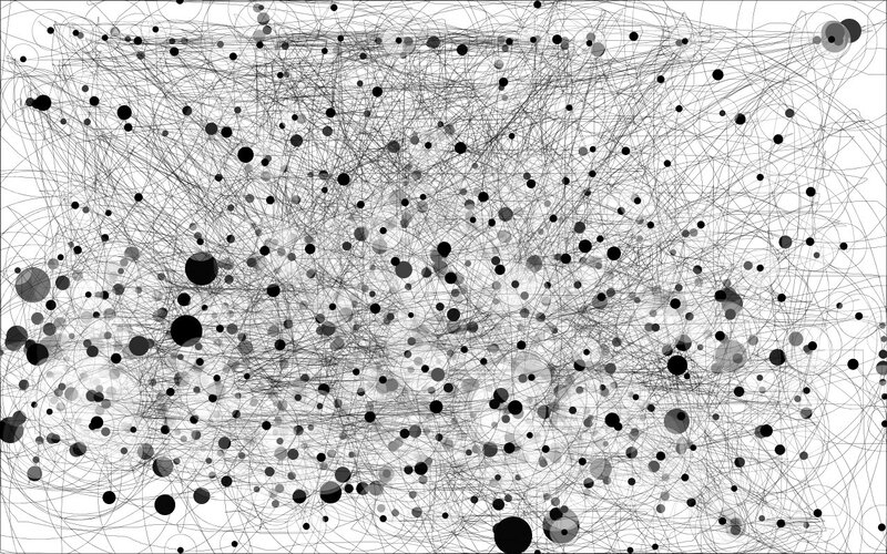 Network of Connected Nodes — Black