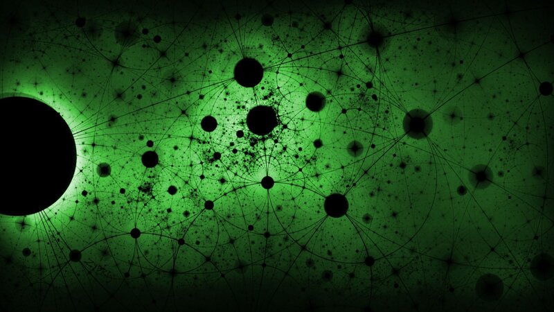 Network of Connected Nodes — Green
