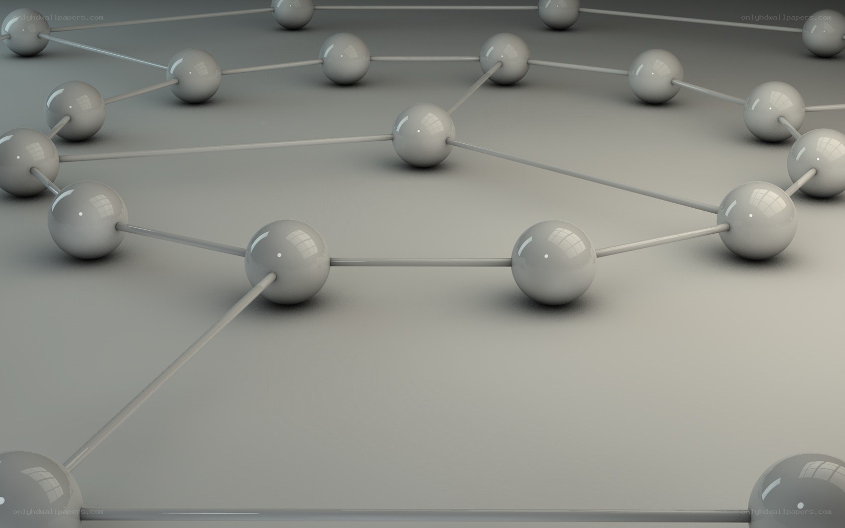 network of connected spheres