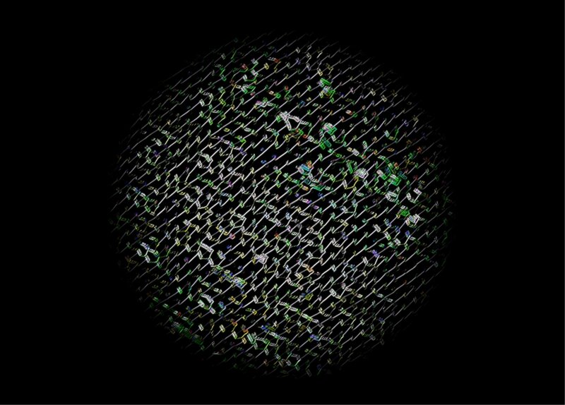Network of Glowing Lines
