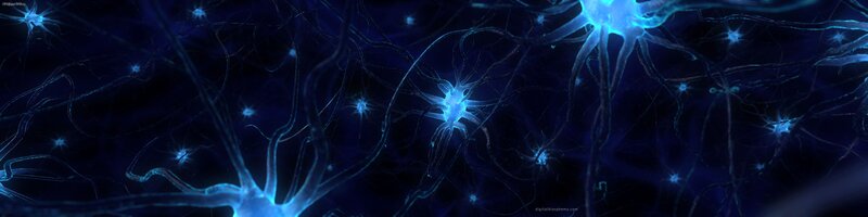 Neural Network Cells — Blue, Dramatic