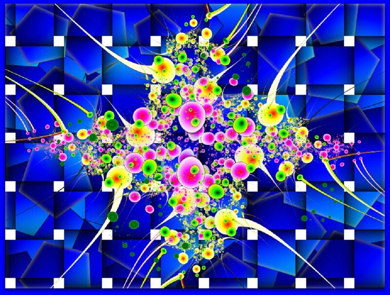 Neural Network Pattern — Blue