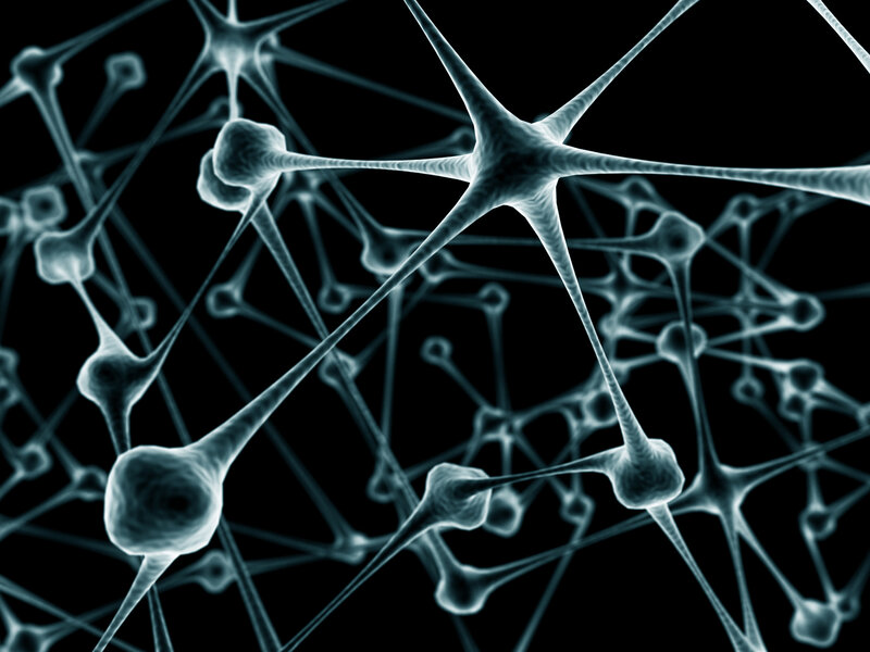 Neural Network Structure — Blue, Scientific, 3d Render