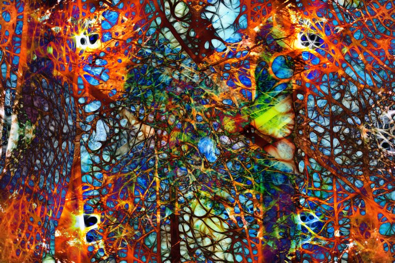 Neural Network Structure — Blue, Vibrant