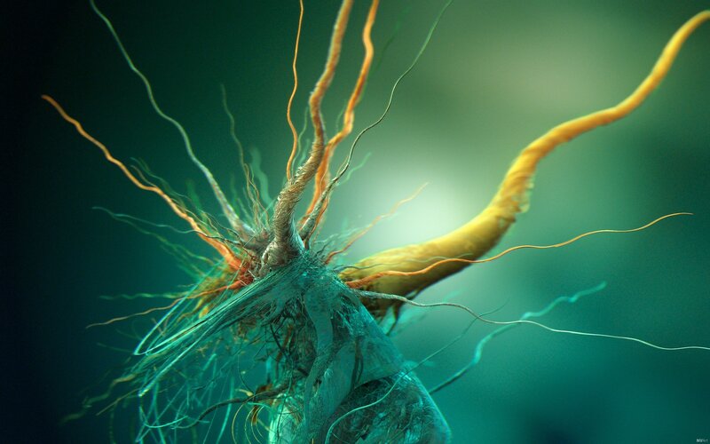 Neural Network Structure — Green, Dramatic, Digital Art