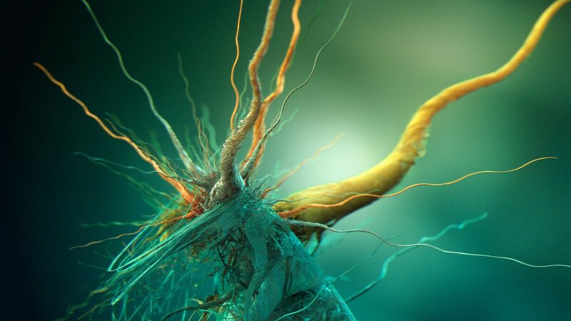 Neural Network Structure — Green, Dramatic