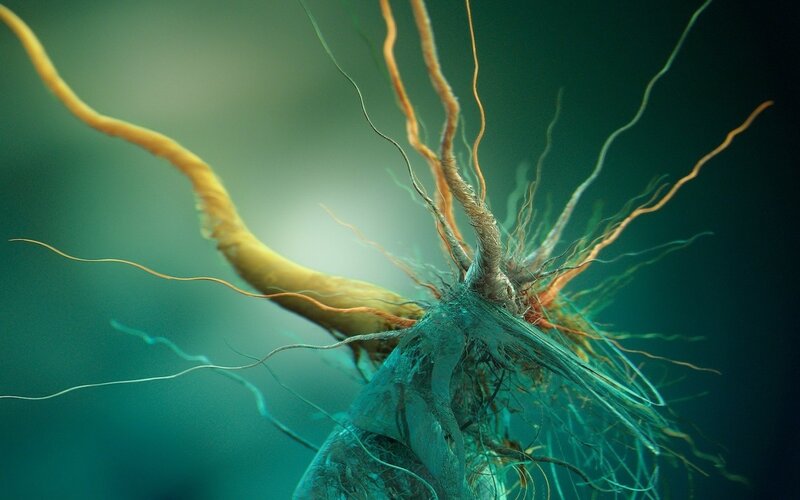 Neural Network Structure — Teal, Dramatic