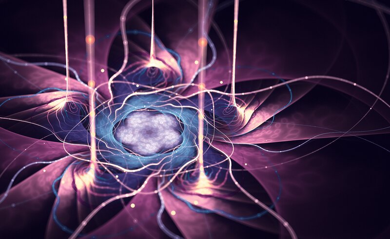 Neural Network Visualization — Purple, Ethereal