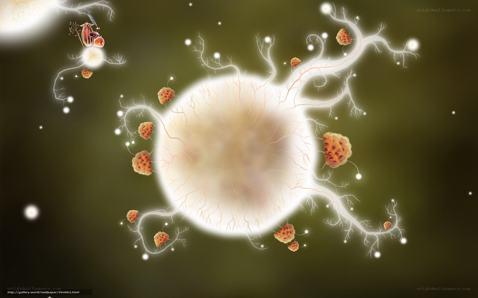 Neural network with glowing connections