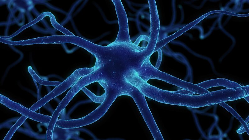 Neuron Cell — Blue, Scientific, 3d Render