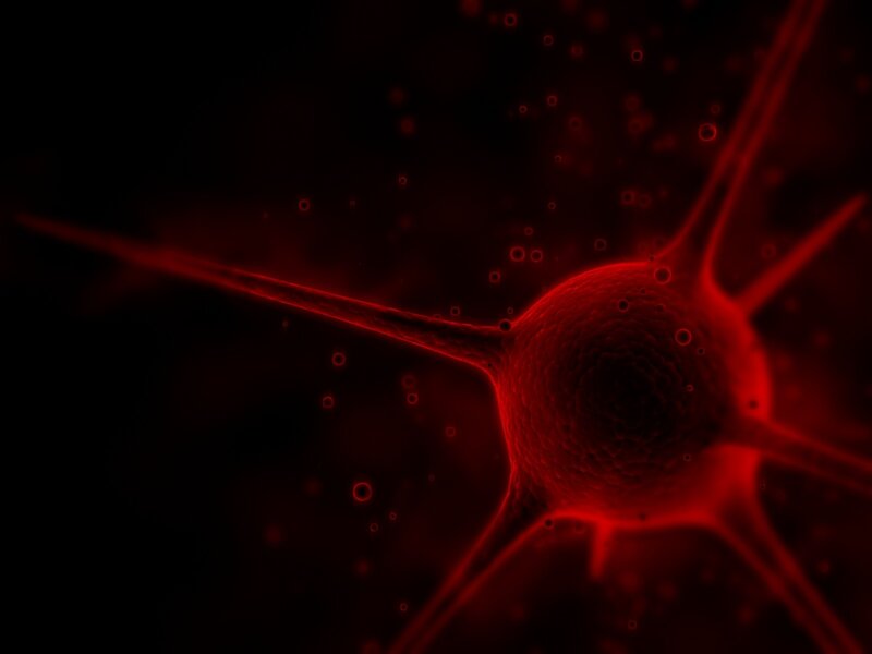 Neuron Cell — Red, Dark