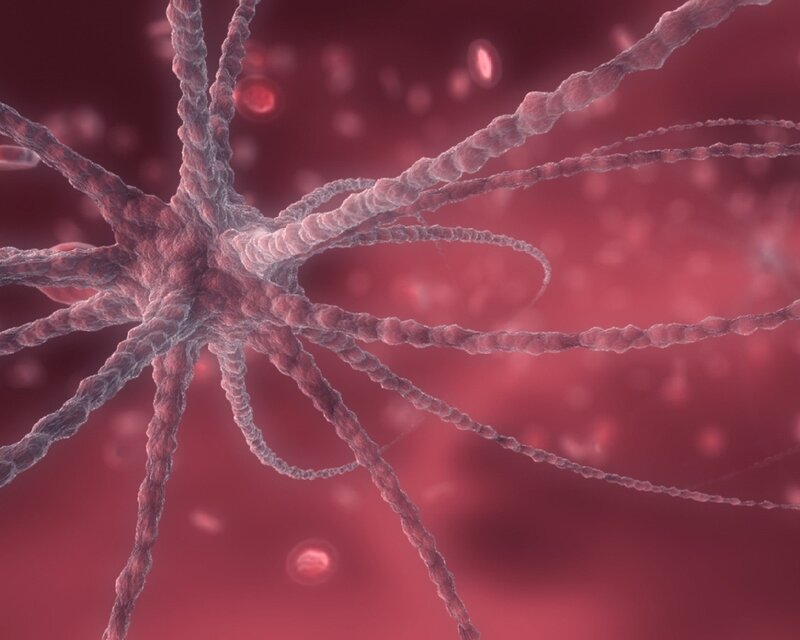 Neuron Cell Structure — Red